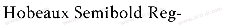 Hobeaux Semibold Reg字体转换